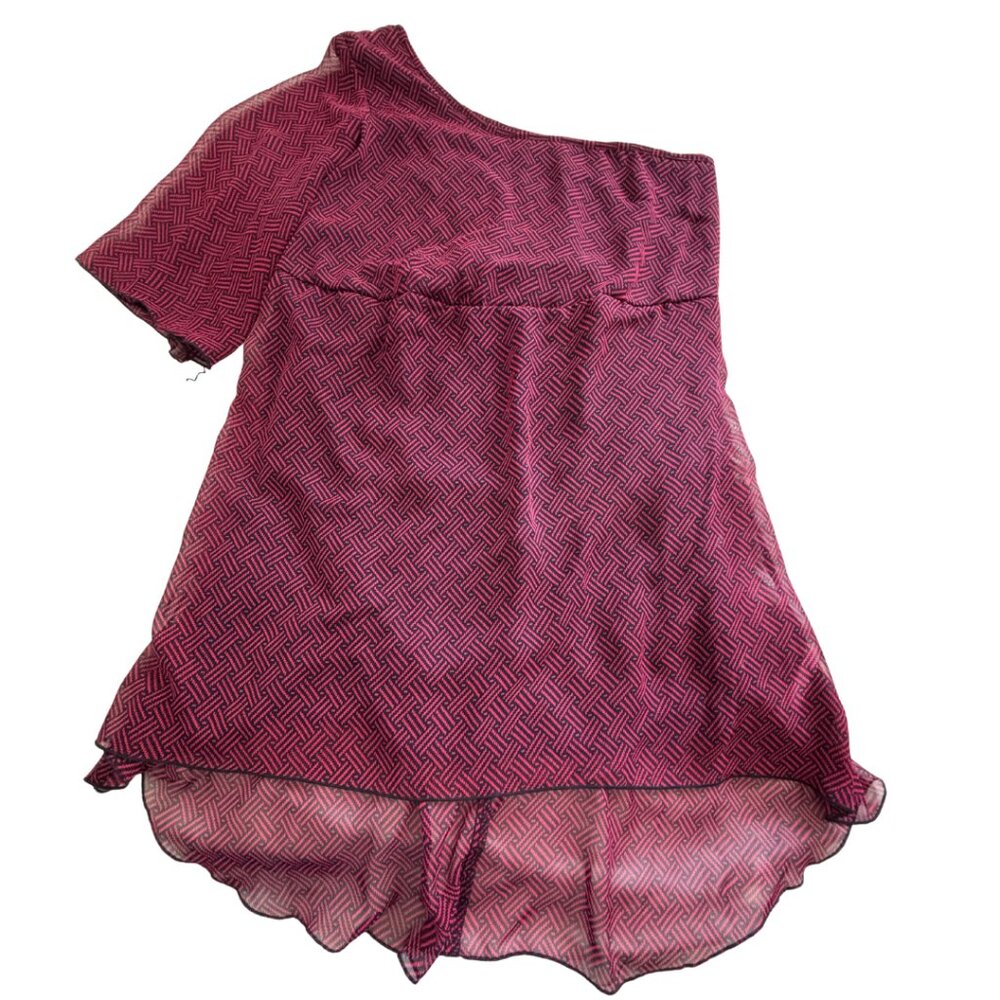 Red and black off the shoulder dress by Poema size L